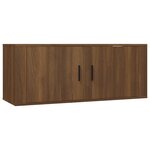 vidaXL Meuble TV mural Chêne marron 100x34 5x40 cm