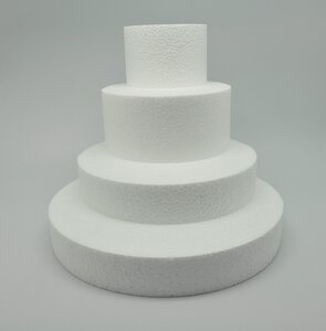 Pièce montée polystyrène Ø 25 à 10 cm Haut 22 cm 4 p