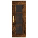 vidaXL Buffet haut Chêne fumé 34 5x34x180 cm Bois d'ingénierie