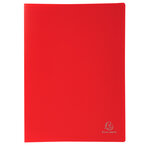 Porte vues prolypropylène souple pochettes grainées opaque 80 vues a4 rouge exacompta