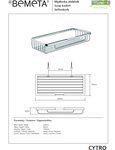 Porte-savon grille rectangulaire CYTRO en chrome 23x 10x 3cm