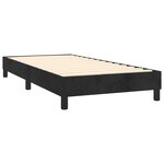 vidaXL Lit à sommier tapissier avec matelas Noir 90x200 cm Velours