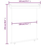 vidaXL Auvent latéral de balcon 140x250 cm Bleu