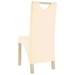 vidaXL Chaises à manger lot de 2 crème tissu