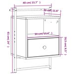 vidaXL Table de chevet murale 2 Pièces chêne sonoma 40x30x61 cm