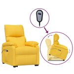 vidaXL Fauteuil de massage Jaune Tissu