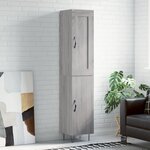 vidaXL Buffet haut Sonoma gris 34 5x34x180 cm Bois d'ingénierie