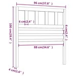 vidaXL Tête de lit Blanc 96x4x100 cm Bois massif de pin