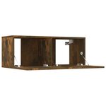 vidaXL Meubles TV 2 Pièces Chêne fumé 80x30x30 cm Bois d'ingénierie