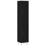 vidaXL Buffet haut Noir 34 5x34x180 cm Bois d'ingénierie