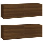 vidaXL Ensemble de meubles TV 4 Pièces Chêne marron Bois d'ingénierie