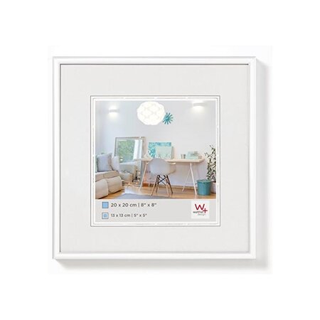 Cadre Photo Plastique New Lifestyle 30x30 plastique blanc WALTHER
