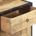 vidaXL Table de chevet 40x30x50 cm bois de manguier brut