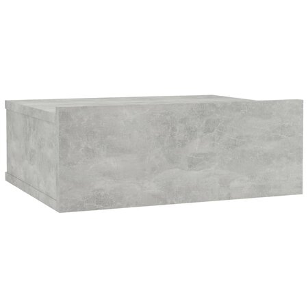 vidaXL Table de chevet flottante Gris béton 40x30x15 cm Aggloméré