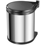 Hailo Poubelle Compact-Box Taille M 15 L Acier Inoxydable 3555-101