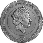 EARTH Planets and Gods argent monnaie 2000 Francs Cameroon 2022