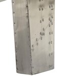 vidaXL Table basse Aviator Style d'avion vintage Aluminium