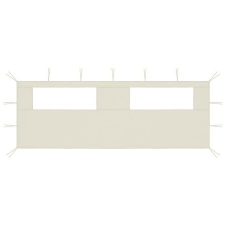 vidaXL Paroi latérale de belvédère avec fenêtres 6x2 m Crème