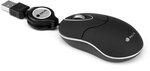 Mini Souris filaire pour portable (rétractable) NGS Sin (Noir)