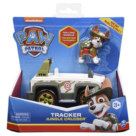 Pat patrouille - vehicule + figurine amovible tracker paw patrol - 6059511 - jeu jouet enfant a partir de 3 ans