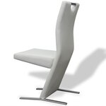 vidaXL Chaises à manger lot de 2 blanc similicuir