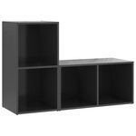 vidaXL Meubles TV 2 Pièces Gris 72x35x36 5 cm Aggloméré