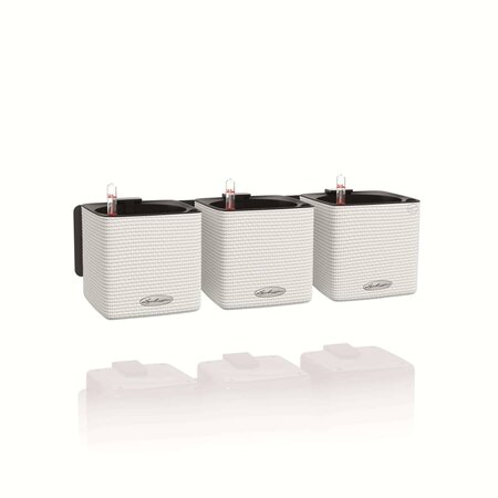 LECHUZA 3 Pièces Jardinières Green Wall Home Kit Blanc