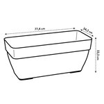 ELHO Bac a terrasse Vibia 80 - Blanc - Extérieur - L 34,2 x W 77,4 x H 33,2 cm