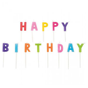 Bougie Happy Birthday - Multicolore 13 Pièces