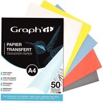 Sachet de 50 feuilles de papier décalquant A4 assortis