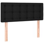 vidaXL Lit à sommier tapissier avec matelas Noir 90x200 cm Tissu