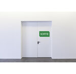 Panneau Pvc Adhésif Antidérapant Sortie 35x20 Cm - Vert - Exacompta