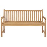 vidaXL Banc de jardin avec coussin vert vif 150 cm Bois de teck massif