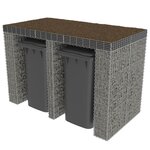 vidaXL Mur en gabion pour poubelle Acier galvanisé 190x100x130 cm