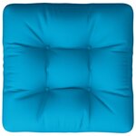 vidaXL Coussin de palette bleu 58x58x10 cm tissu