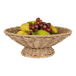 Plateau rond de service en jonc de mer Ø 30 x 11 cm
