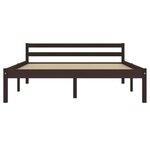 vidaXL Cadre de lit Marron foncé Bois de pin massif 120 x 200 cm