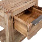 vidaXL Tables de chevet avec tiroirs 2 Pièces 40x30x48 cm Acacia solide