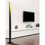 Eglo lampadaire barbotto 5 w 137 cm noir et doré