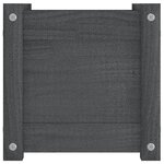 vidaXL Jardinières d'extérieur 2 Pièces Gris 31x31x31 cm Bois de pin