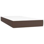 vidaXL Lit à sommier tapissier avec matelas Marron 100x200 cm