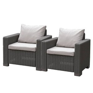 Allibert chaise de jardin 2 pièces california cappuccino 231560