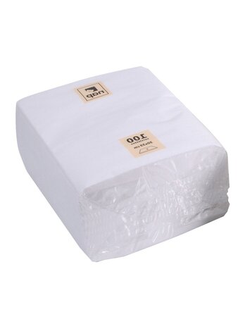 (lot   2000 serviettes) serviette en ouate blanche 2 plis 2 plis 40 x 40cm