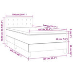 vidaXL Lit à sommier tapissier avec matelas Bleu foncé 100x200 cm