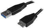 Startech.com câble micro usb 3.0 slim de 3m - cordon usb a vers micro b - m/m - noir