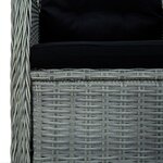 vidaXL Ensemble de salle à manger de jardin 3 Pièces Gris clair