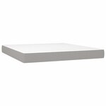 vidaXL Lit à sommier tapissier avec matelas Gris clair 180x200cm Tissu