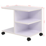 vidaXL Étagère à roulettes 50 x 35 x 42 cm Blanc