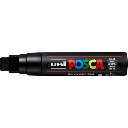 Marqueur pointe rectangulaire extra-large posca pc17k 15mm noir x 5 posca
