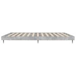 vidaXL Cadre de lit gris béton 140x200 cm bois d'ingénierie